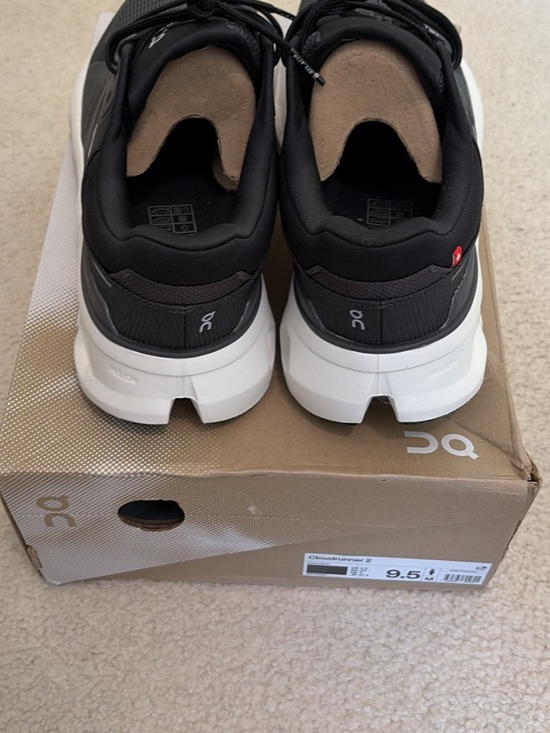 NEW - On Cloudrunner 2 - Men’s Size 9.5, Dark Grey and Black, Brand New with Box